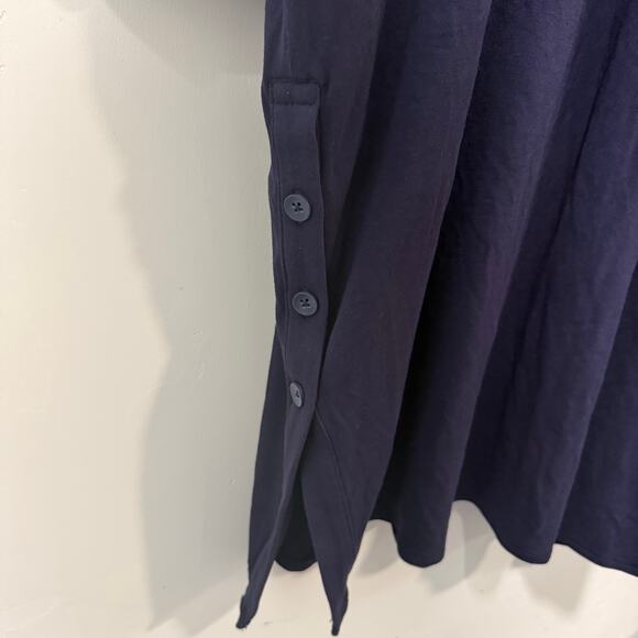 Universal Standard Women's Gramercy Jersey Shirt Dress Stretch Navy Blue Large - Picture 9 of 9